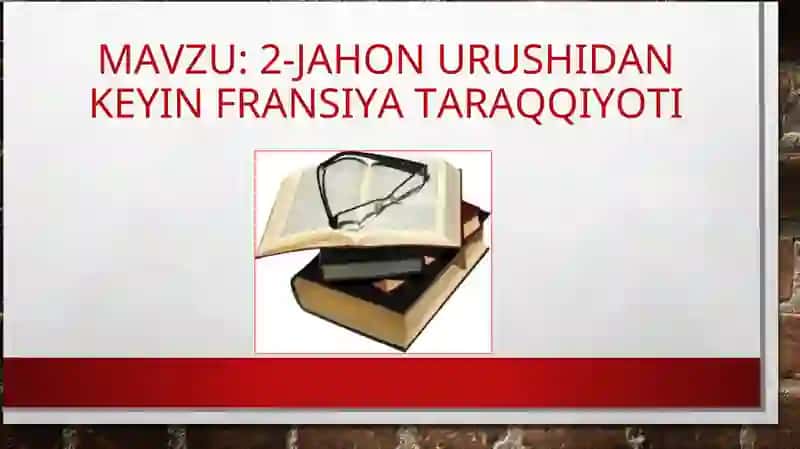 Jahon urushi va Fransiya tarixi 2