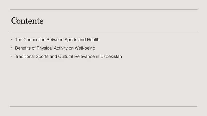 Sport and Health 2