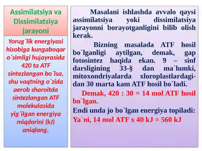 ASSIMILATSIYAVA DISSIMILATSIYAGA OID MASALA VA MISOLLAR YECHISH UCHUN TAYYORLAGAN ELEKTRONTAQDIMOT 2