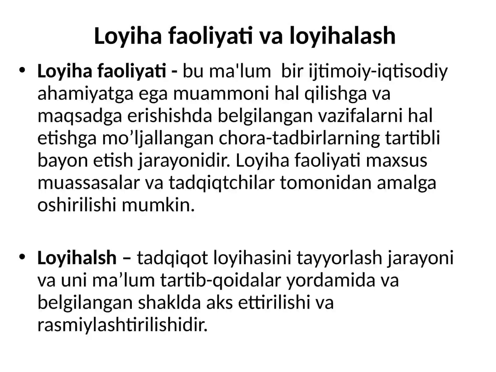 Tadqiqot loyihasi 2