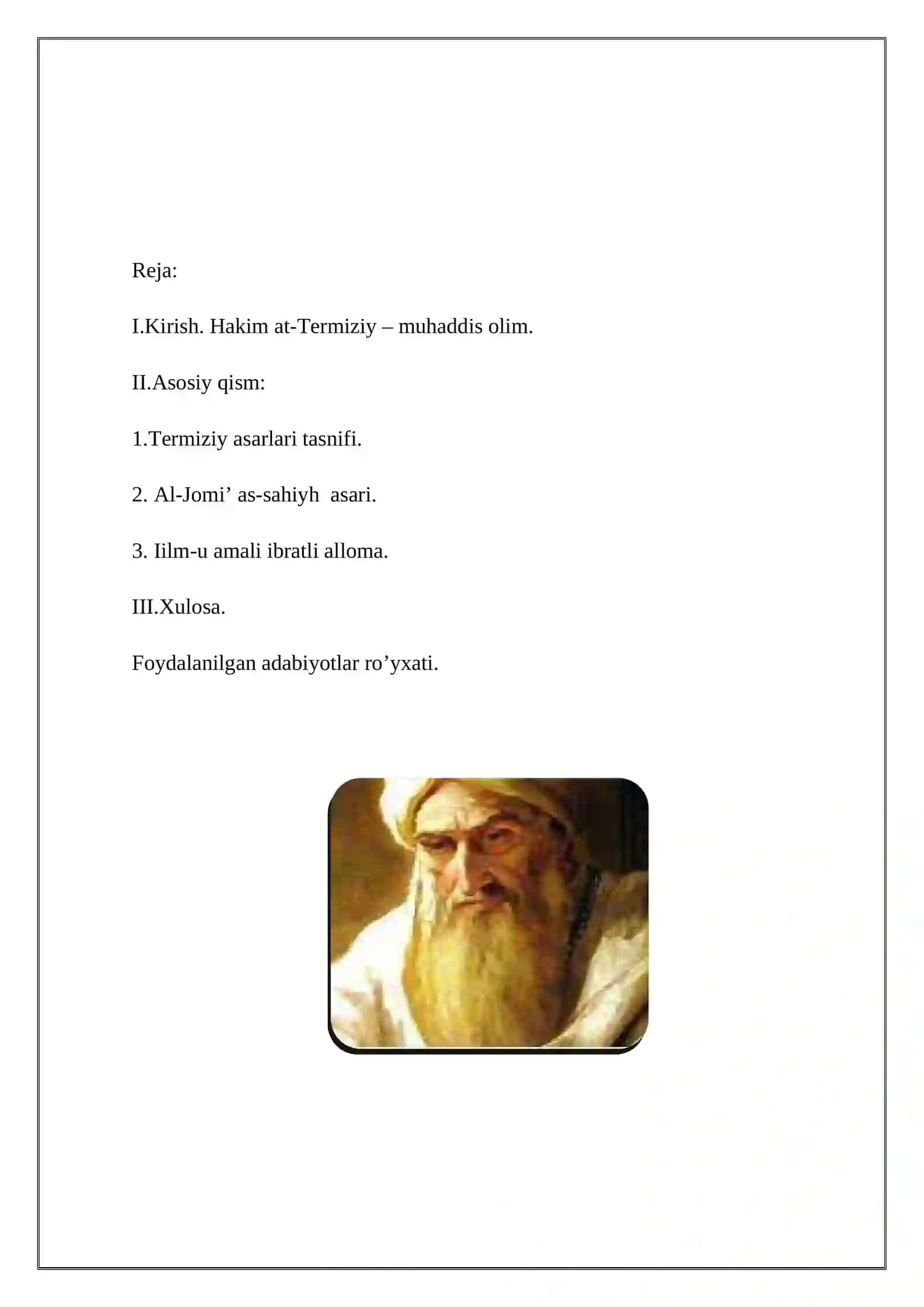 Hakim At-Termiziy hayoti va ijodi 2