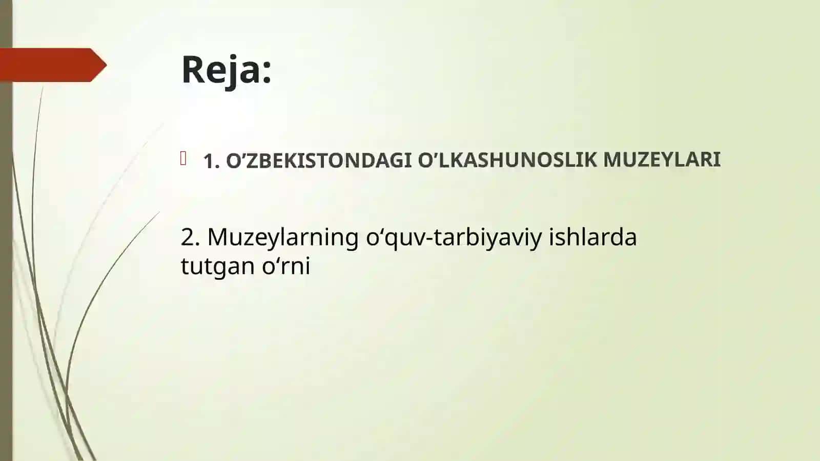 O’zbekistonda o’lkashunoslik mavzusidagi muzeylar 2