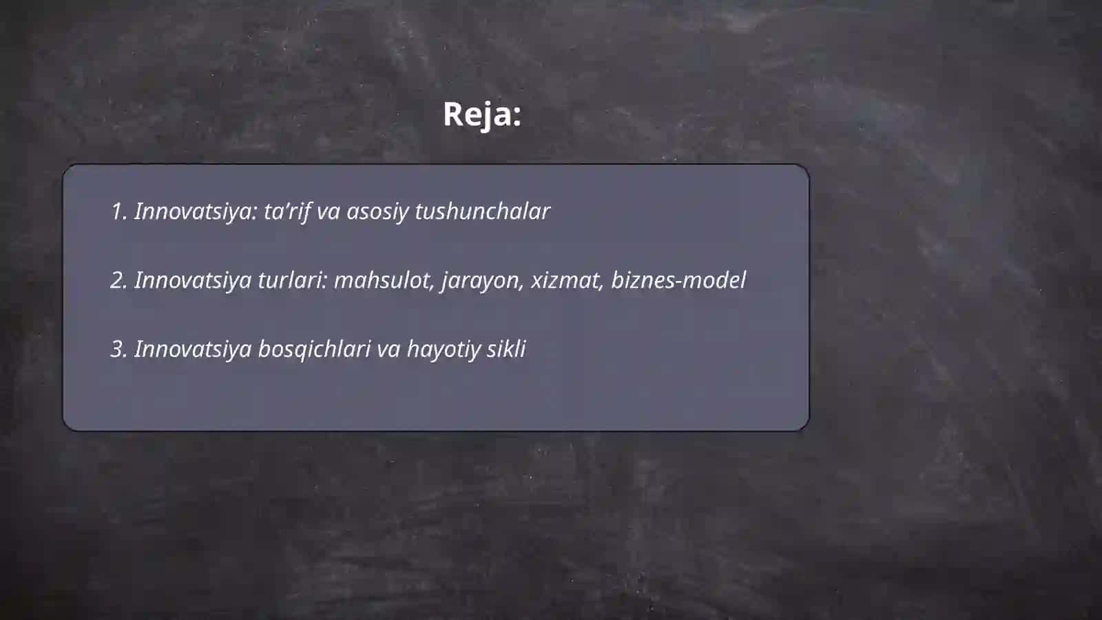 Innovatsiyaga kirish 2