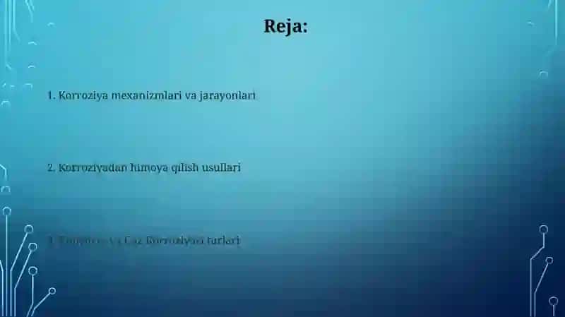 Kimyoviy va Gaz Korroziyasi 2