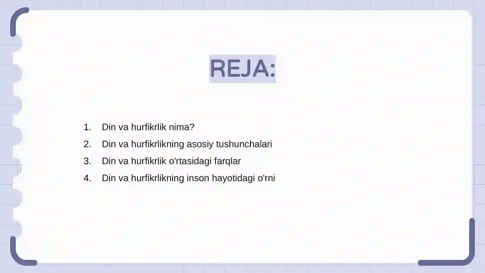 Din va hurfikrlilik 2