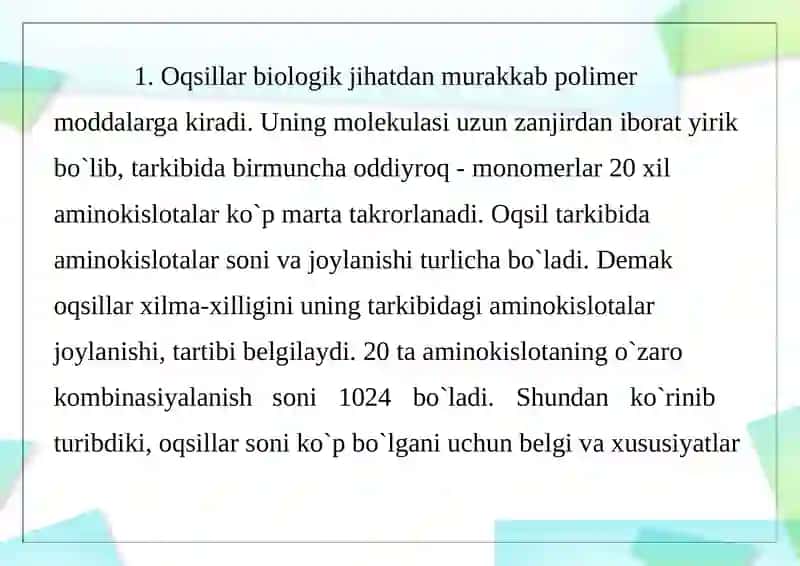 Oqsillar biosintezi ingibitorlari 2