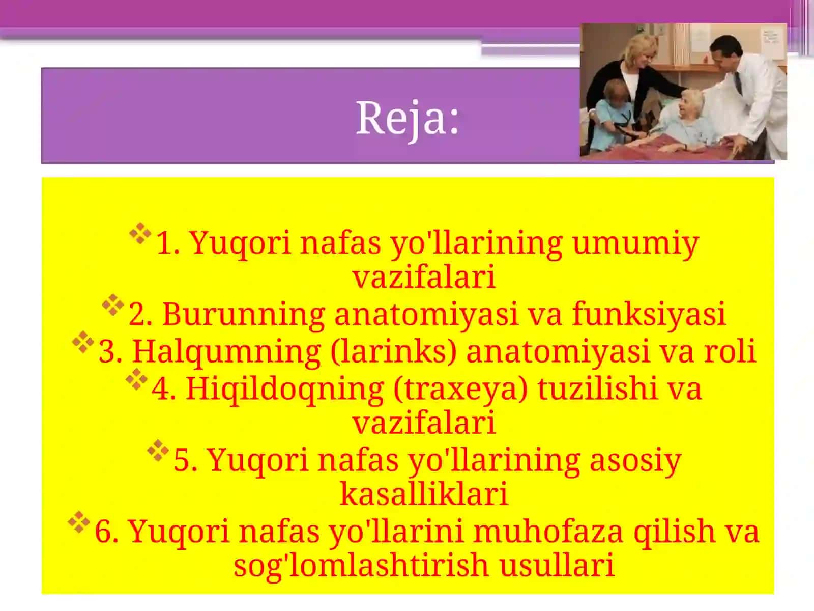 Yuqori nafas yo'llari anatomiyasi 2