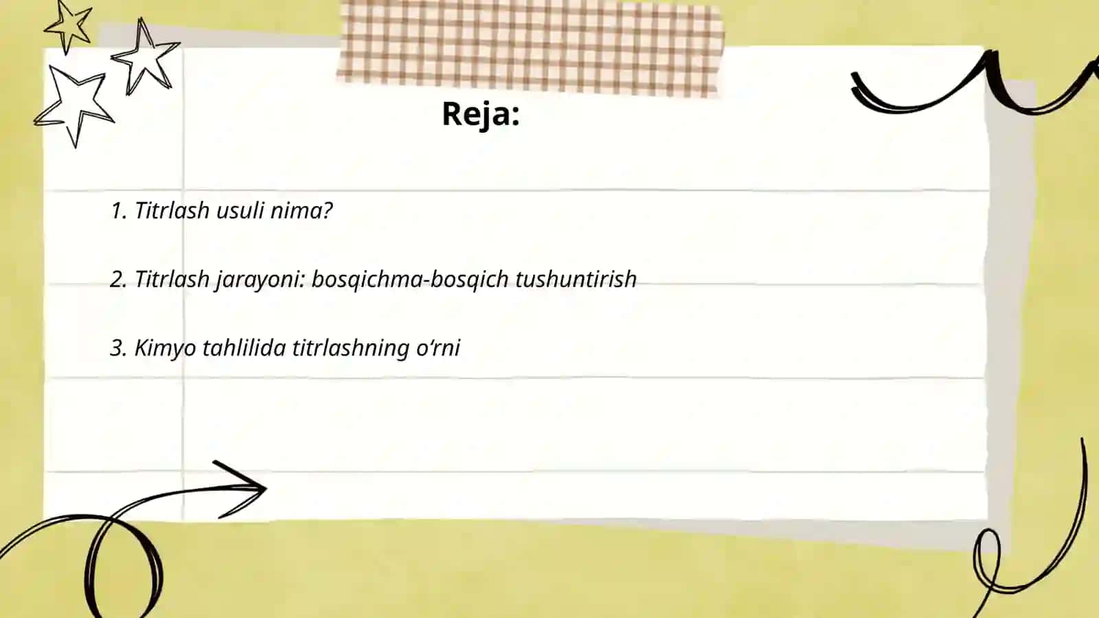 Titrlash usuli hamda uning farmatsiyadagi ahamiyati 2