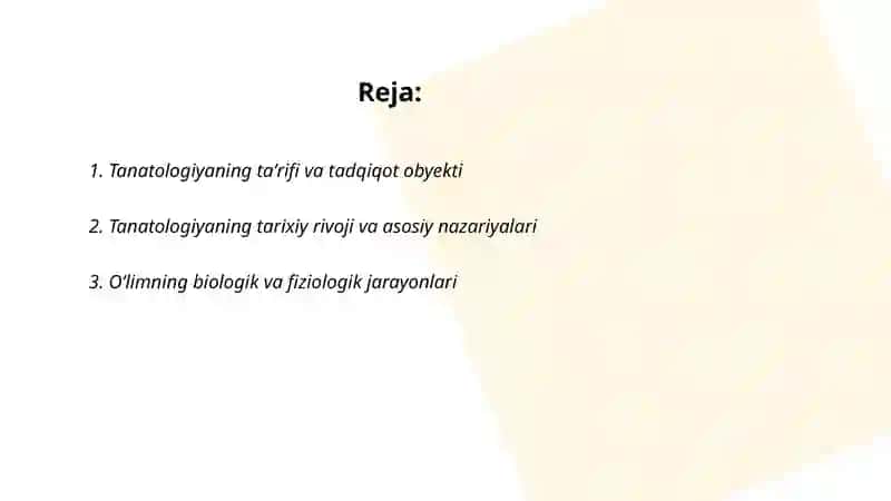 Tanatologiya haqida 2