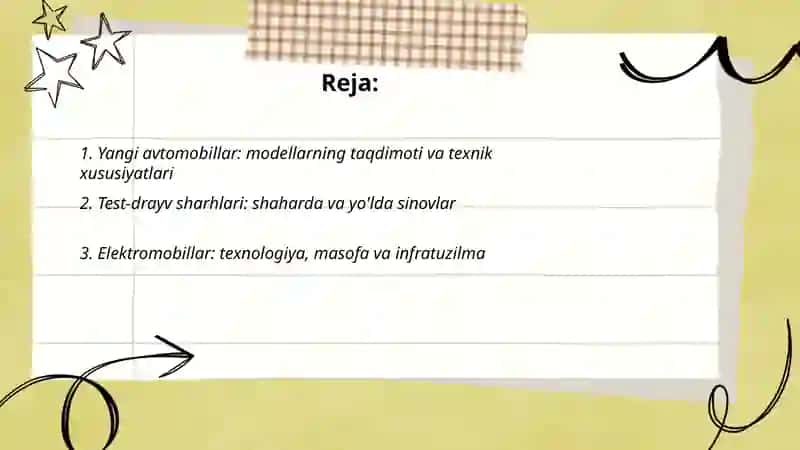Yangi avtomobillar 2