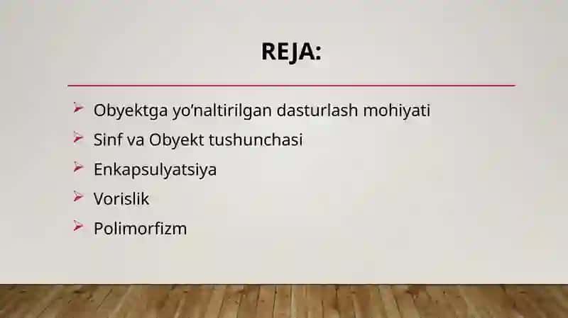 Obyektga yo'naltirilgan dasturlash: Polimorfizm 2