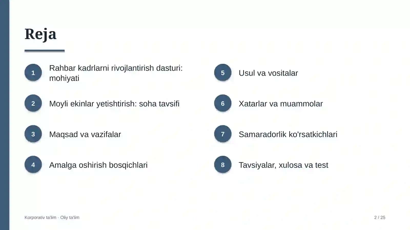 moyli ekinlar yetishtirishda rahbar kadrlarni rivojlantirish dasturi 8232 2