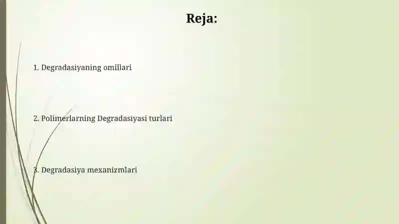 Polimerlarning destruksiyasi 2