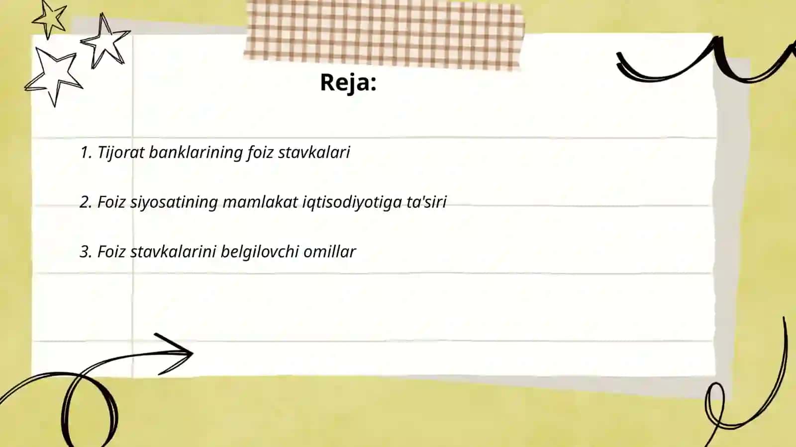 Tijorat banklarining foiz siyosati va hisobi 2