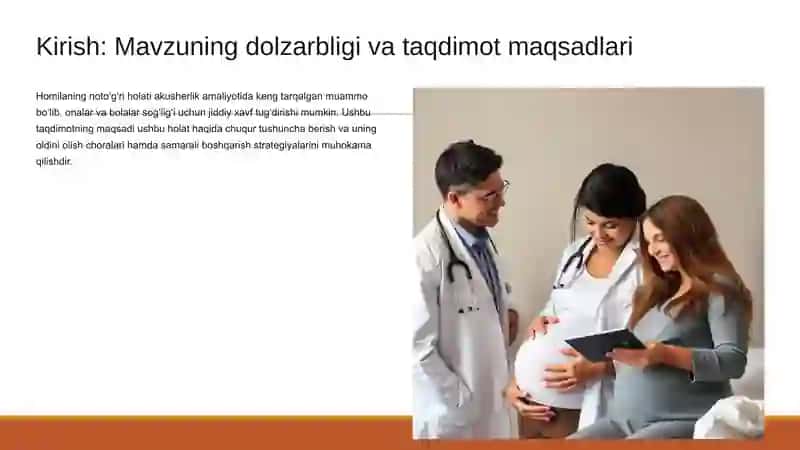Homilaning noto‘g‘ri holati 2