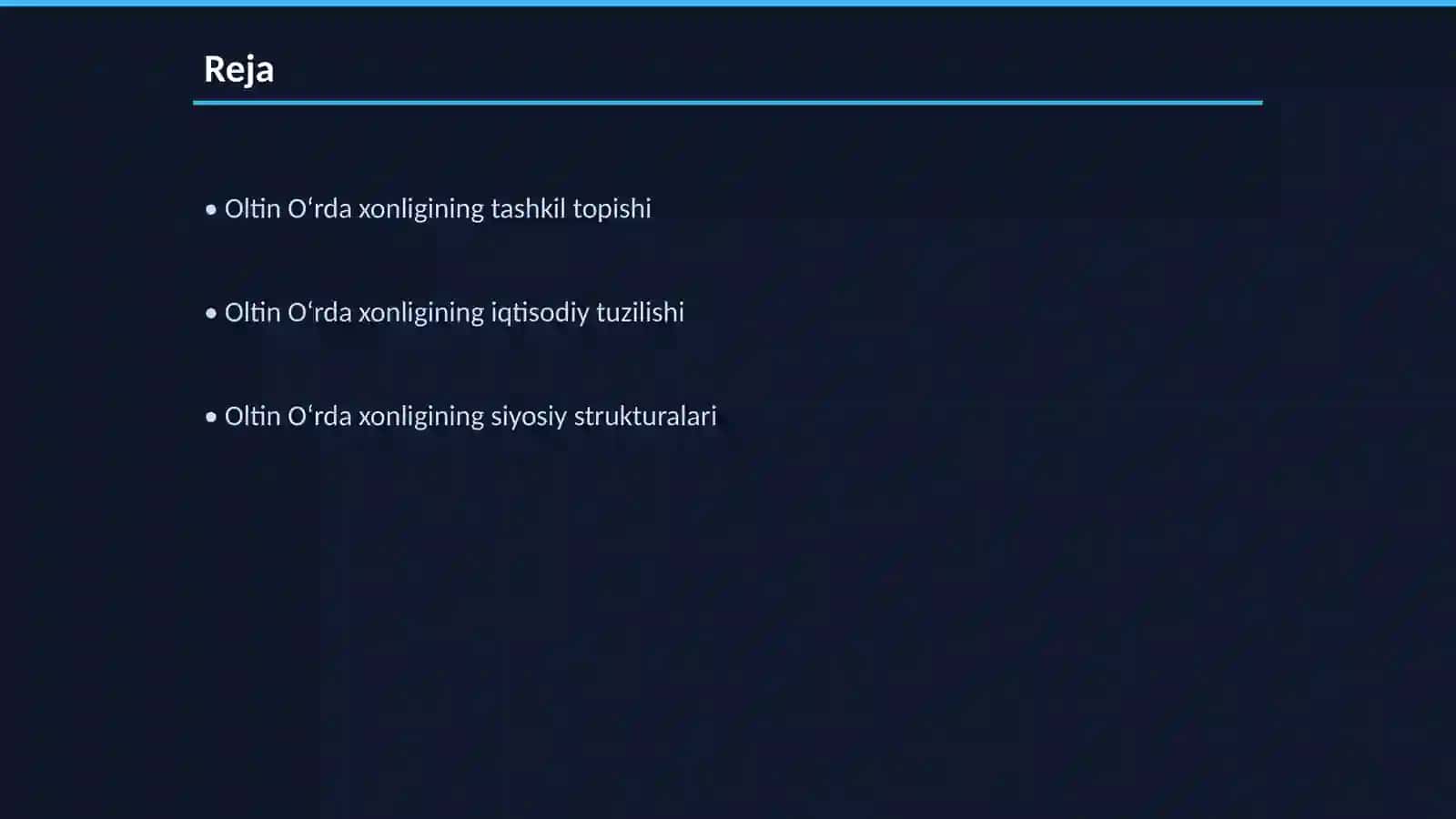 Oltin O‘rda xonligining tashkil topishi 2
