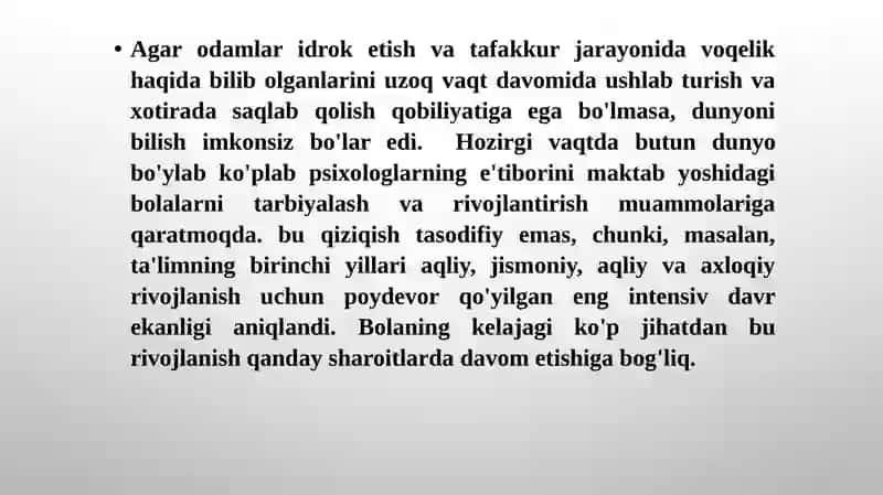 Psixikbilish jarayonlari diagnostikasi 2