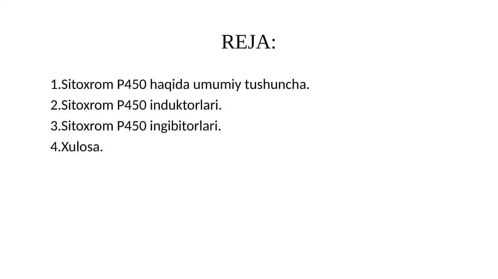 Sitoxrom P450 induktorlari va ingibitorlarini klinikada qo'llanilishi 2