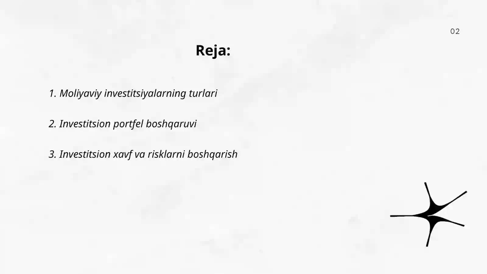 Moliyaviy investitsiya va investitsion siyosat 2