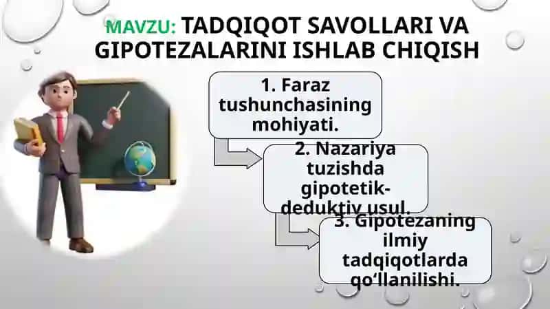 Tadqiqot savollari va gipotezalarini ishlab chiqish 2
