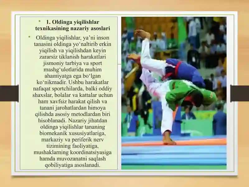 Oldinga yiqilishlar texnikasi 2