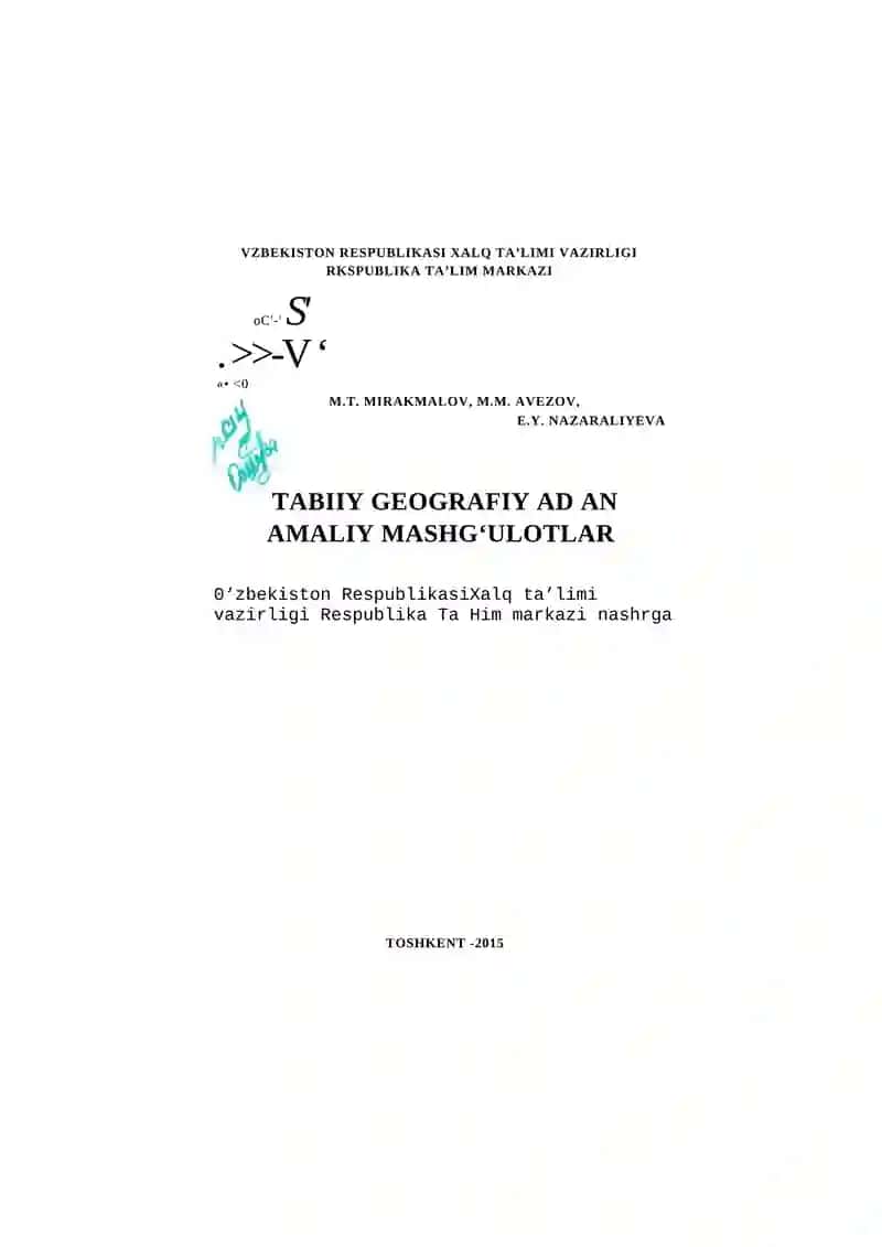 Tabiiy geografiyadan amaliy mashg‘ulotlar 2