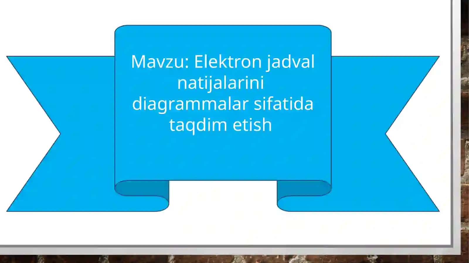 Elektron jadval natijalarini  diagrammalar sifatida taqdim etish 2