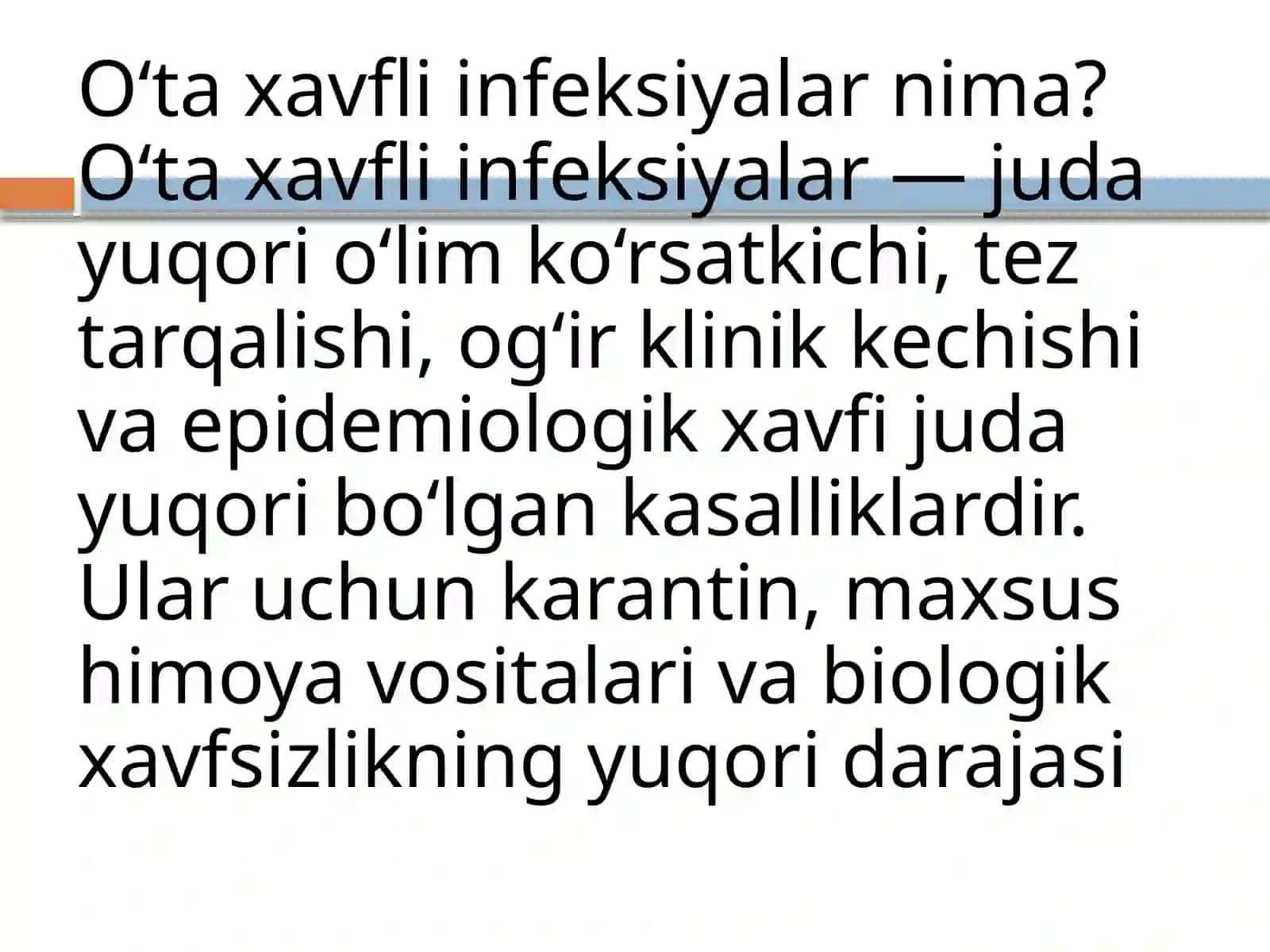 O‘taxavfli infeksiyalar 2