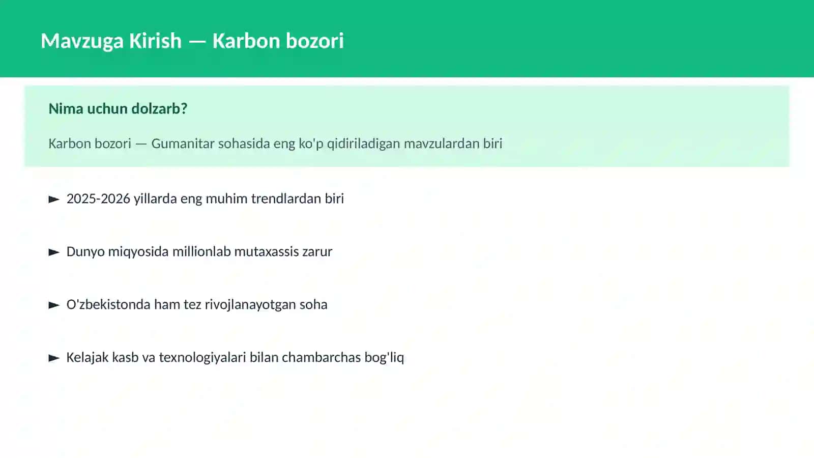 Karbon bozori 2