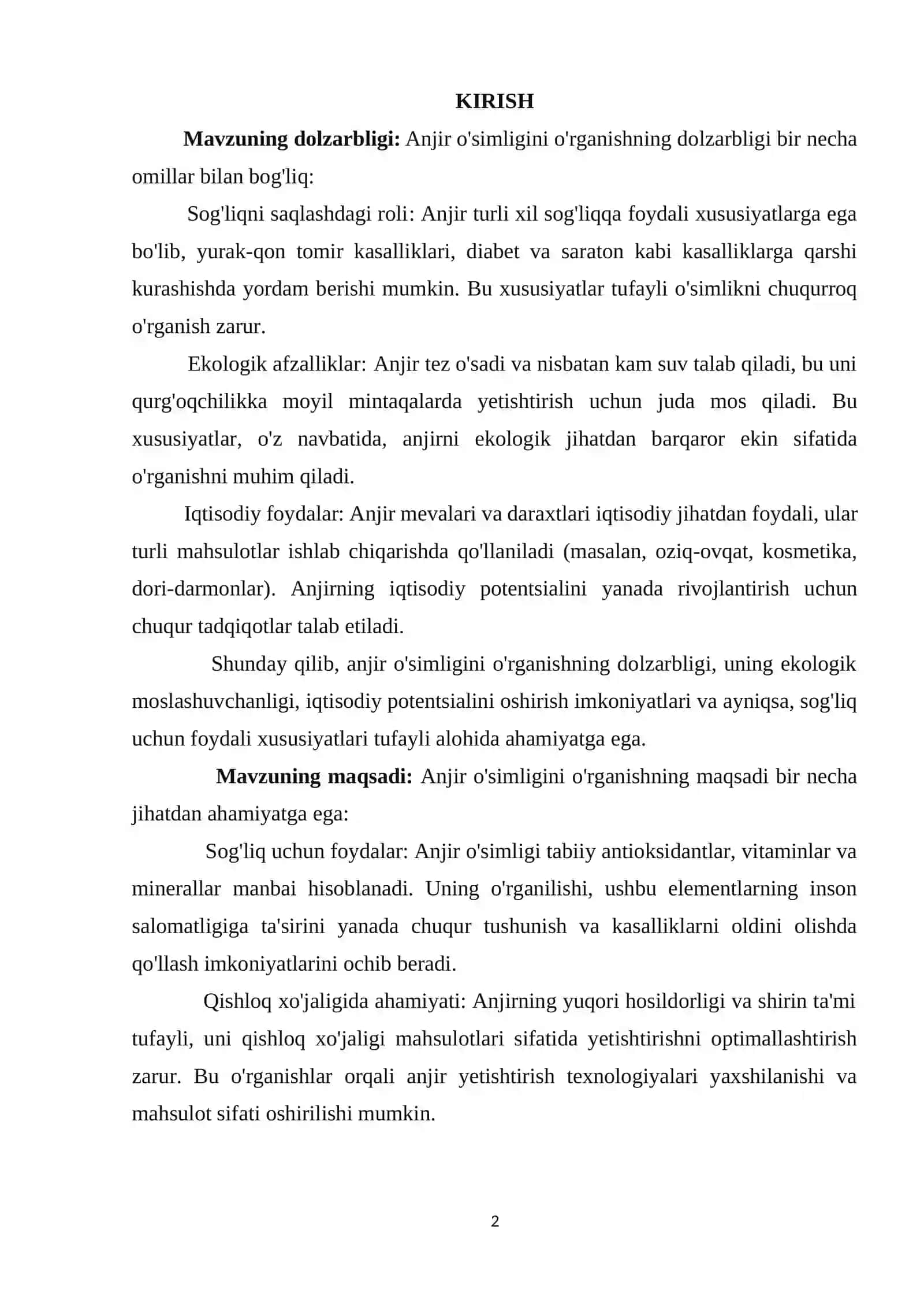 Anjir o'simligi bioekologiyasi 2