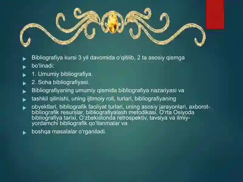 Xalqaro korporativ electron bibliografik resurslar tahlili. 2