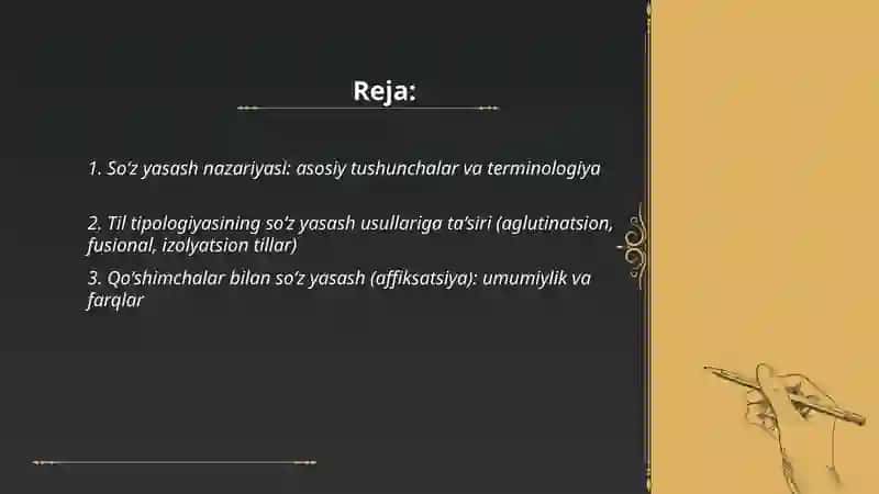 Turli tillarda soʻz yasash usullarining umumiy va farqli jihatlari 2