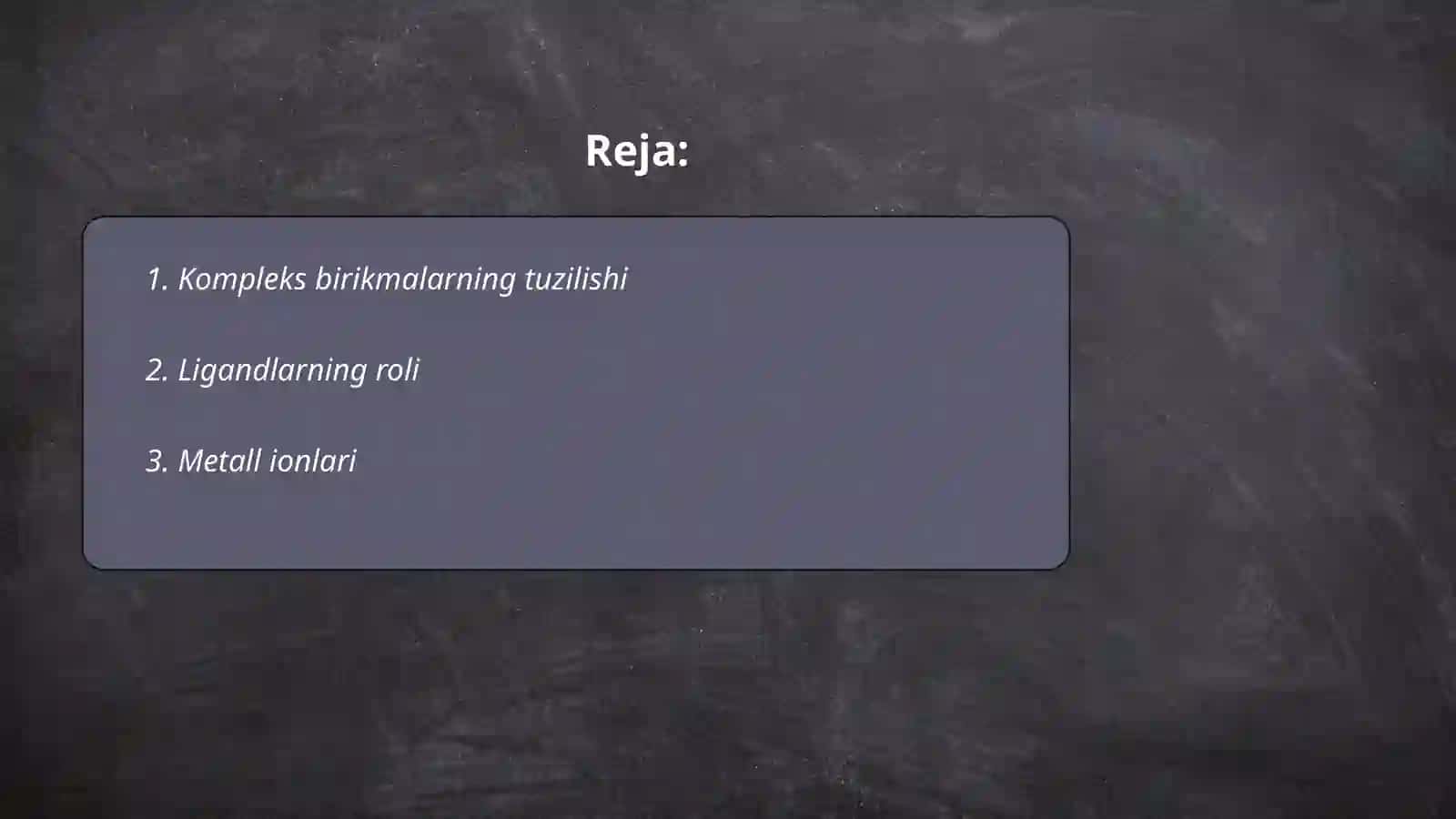 Kompleks birikmalarning dissotsialanishi 2