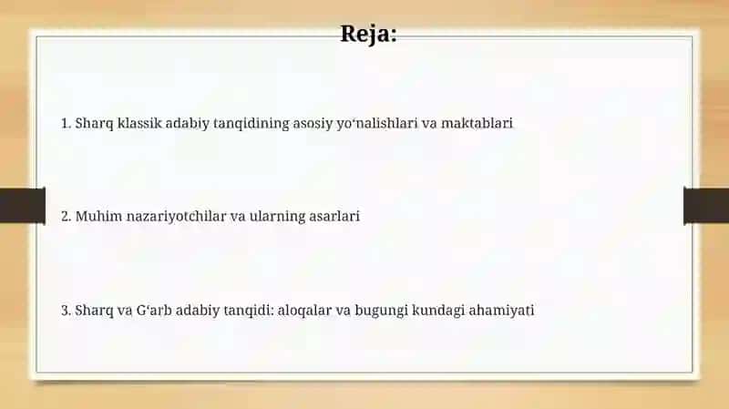 Sharq mumtoz adabiyotshunosligi tarixi 2