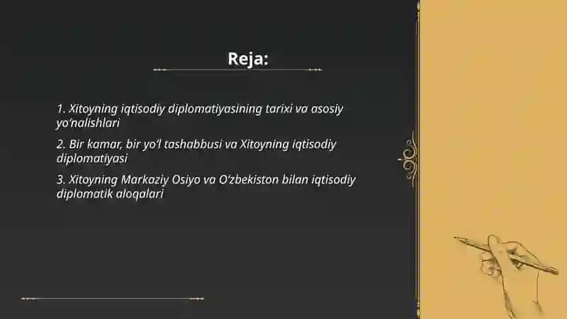 Xitoyning iqtisodiy diplomatiyasi 2