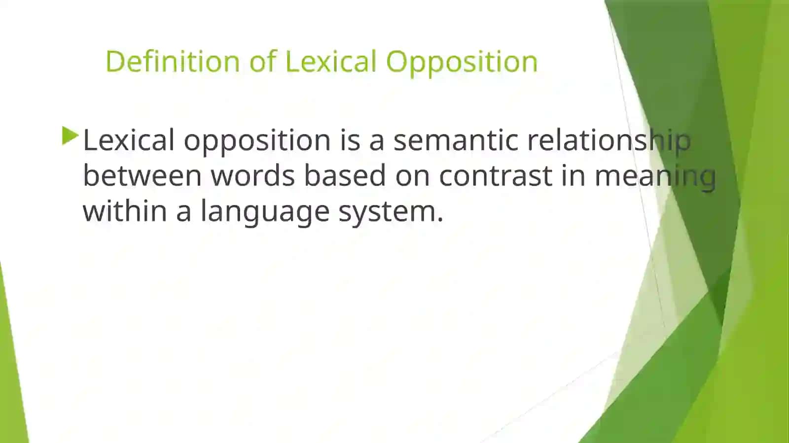 Minor types of lexical oppositions 2