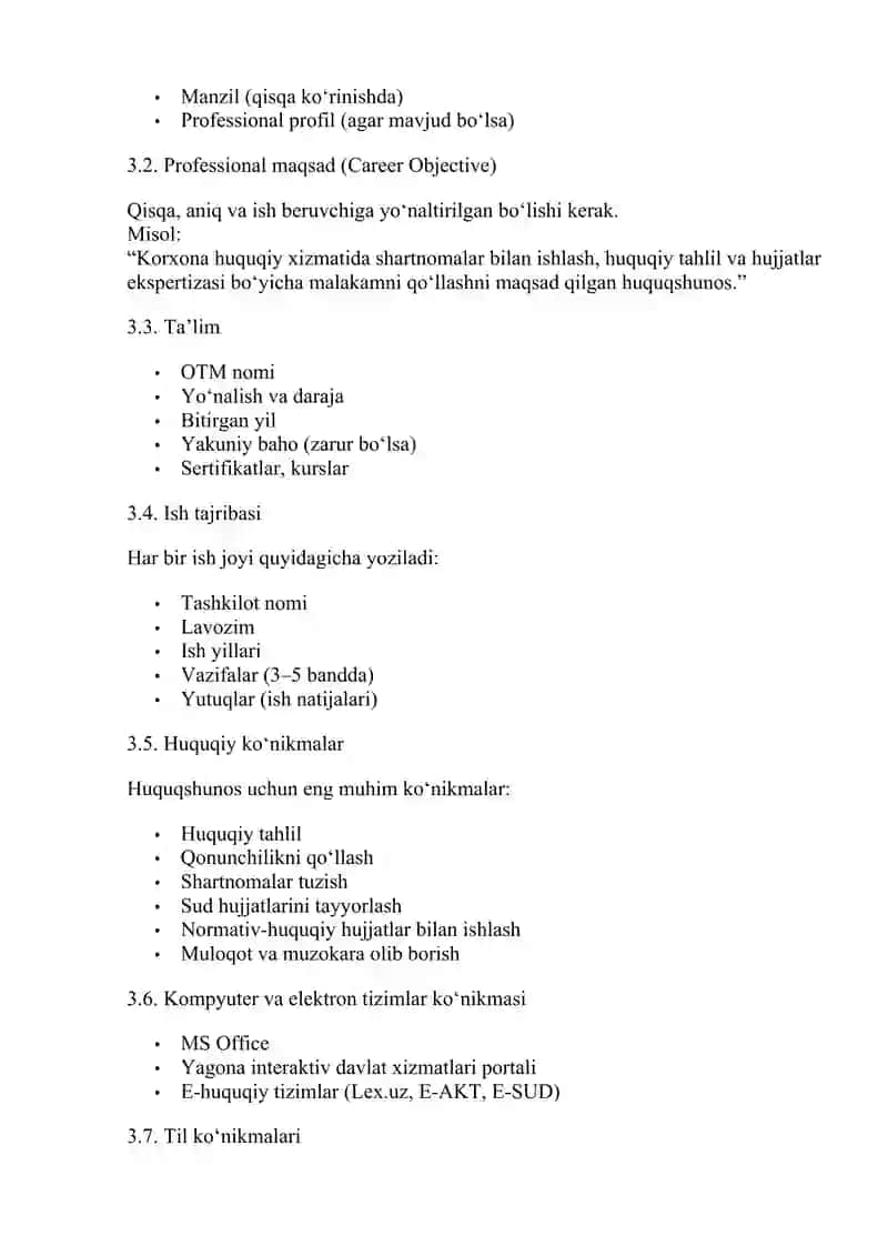 Huquqshunos rezyumasi 2
