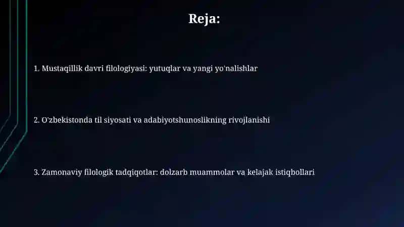 O'zbekistonning eng yangi tarixidan filologiya 2