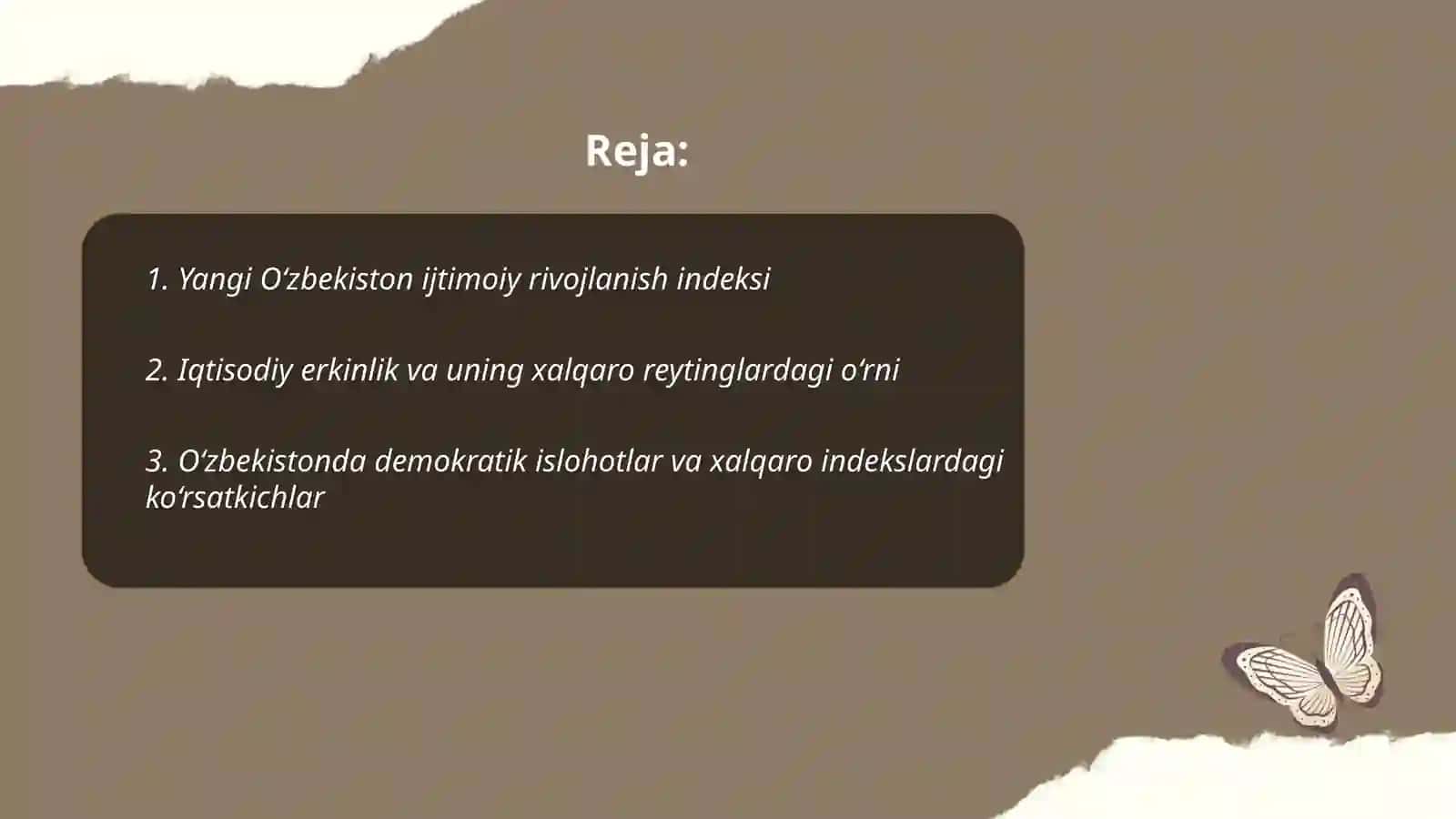 Yangi O‘zbekiston ijtimoiy rivojlanish indeksi 2