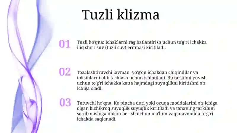 Klizma Turlari 2