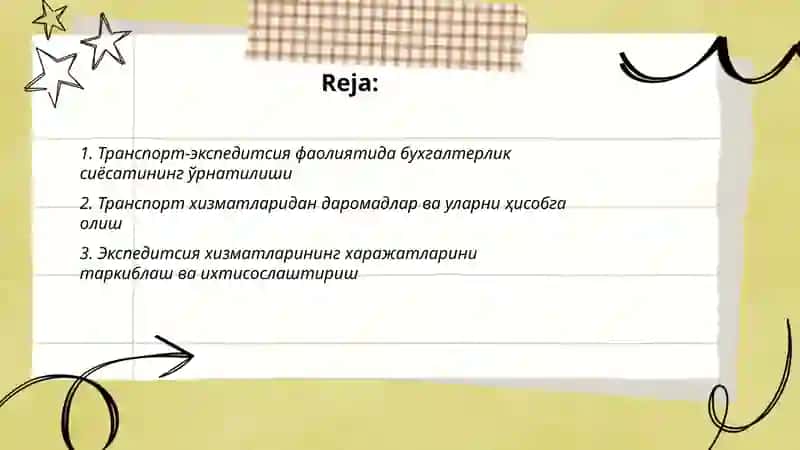 Транспорт-экспедитция хизматларида бухгалтерия 2