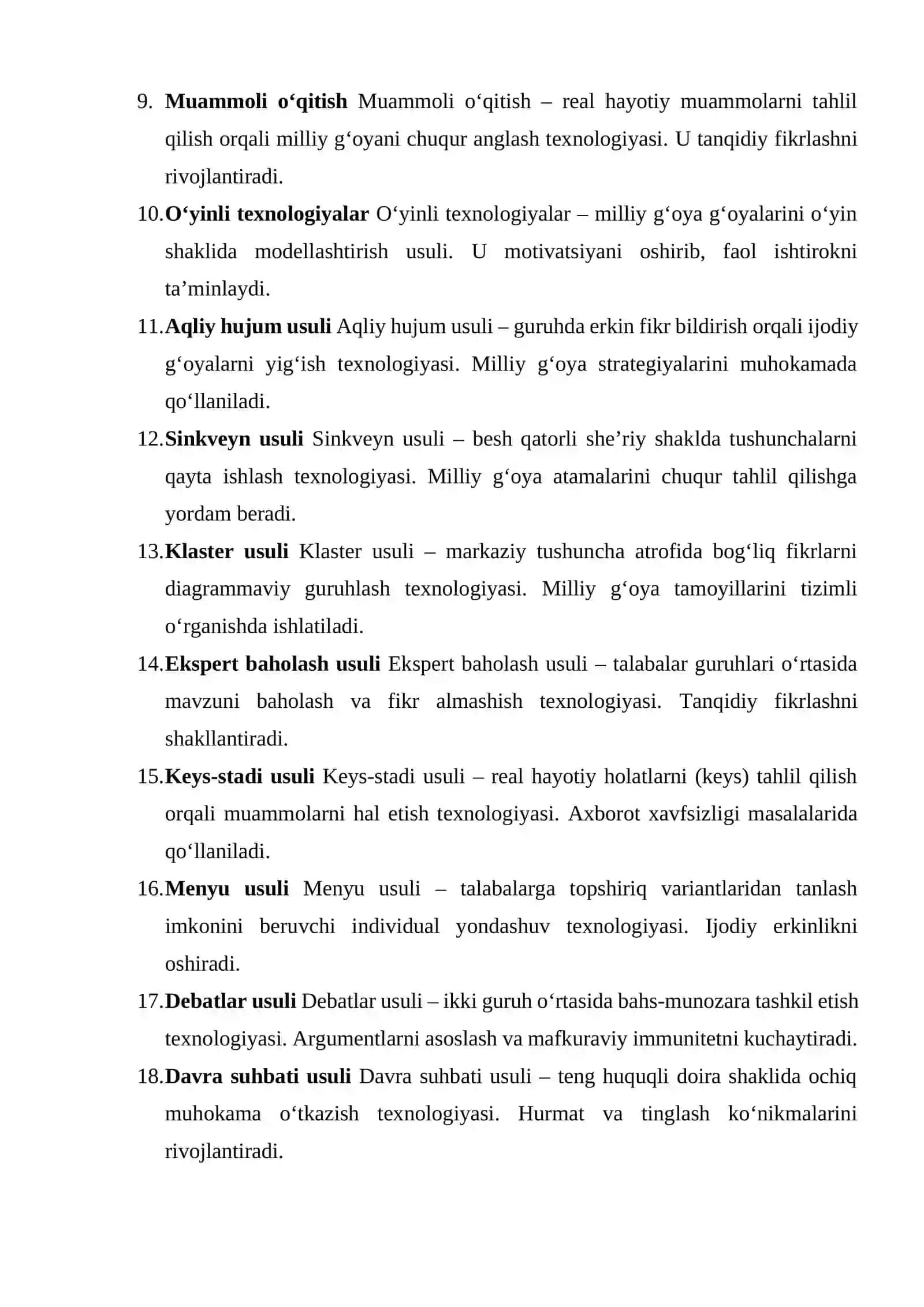 Milliy g'oya targ'ibotining texnologik asoslari 2