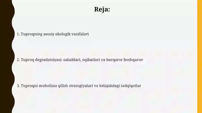 Tuproqning global ekologik funksiyalari 2