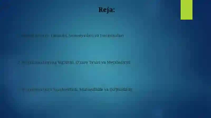 Biopolimerlarning tuzilishi va funktsiyasi 2