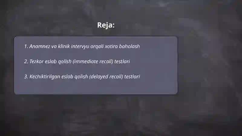 Hotirani aniqlash metodlari 2