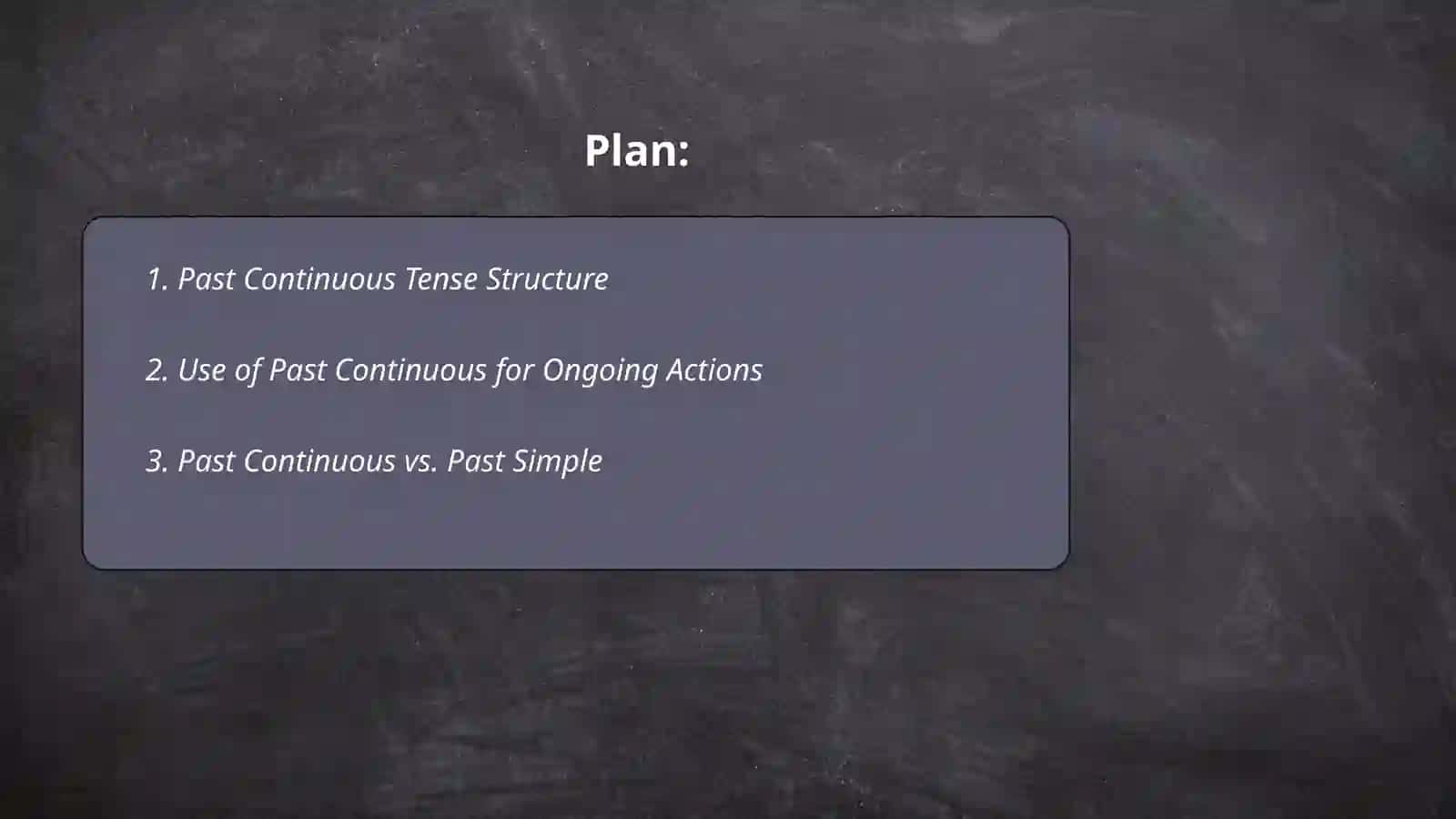 Past Continuous Tense Structure 2