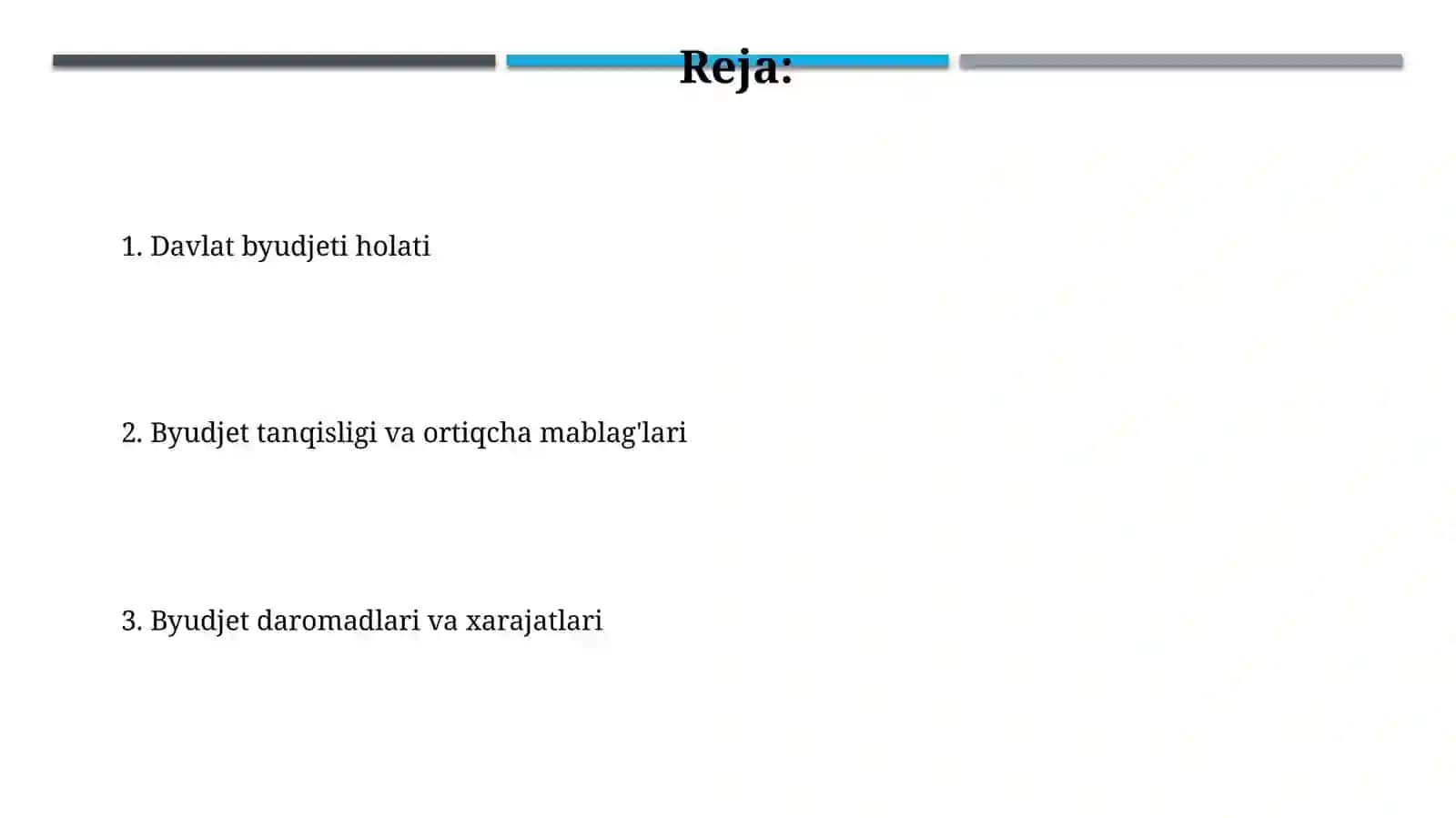 Davlat byudjetining holati 2