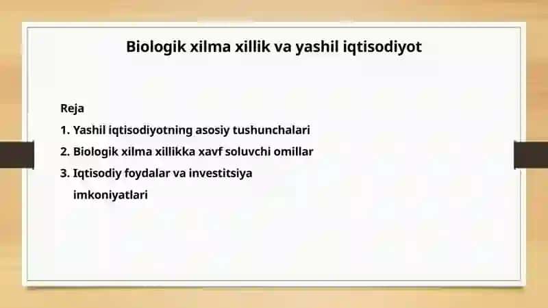 Yashil Iqtisodiyot 2