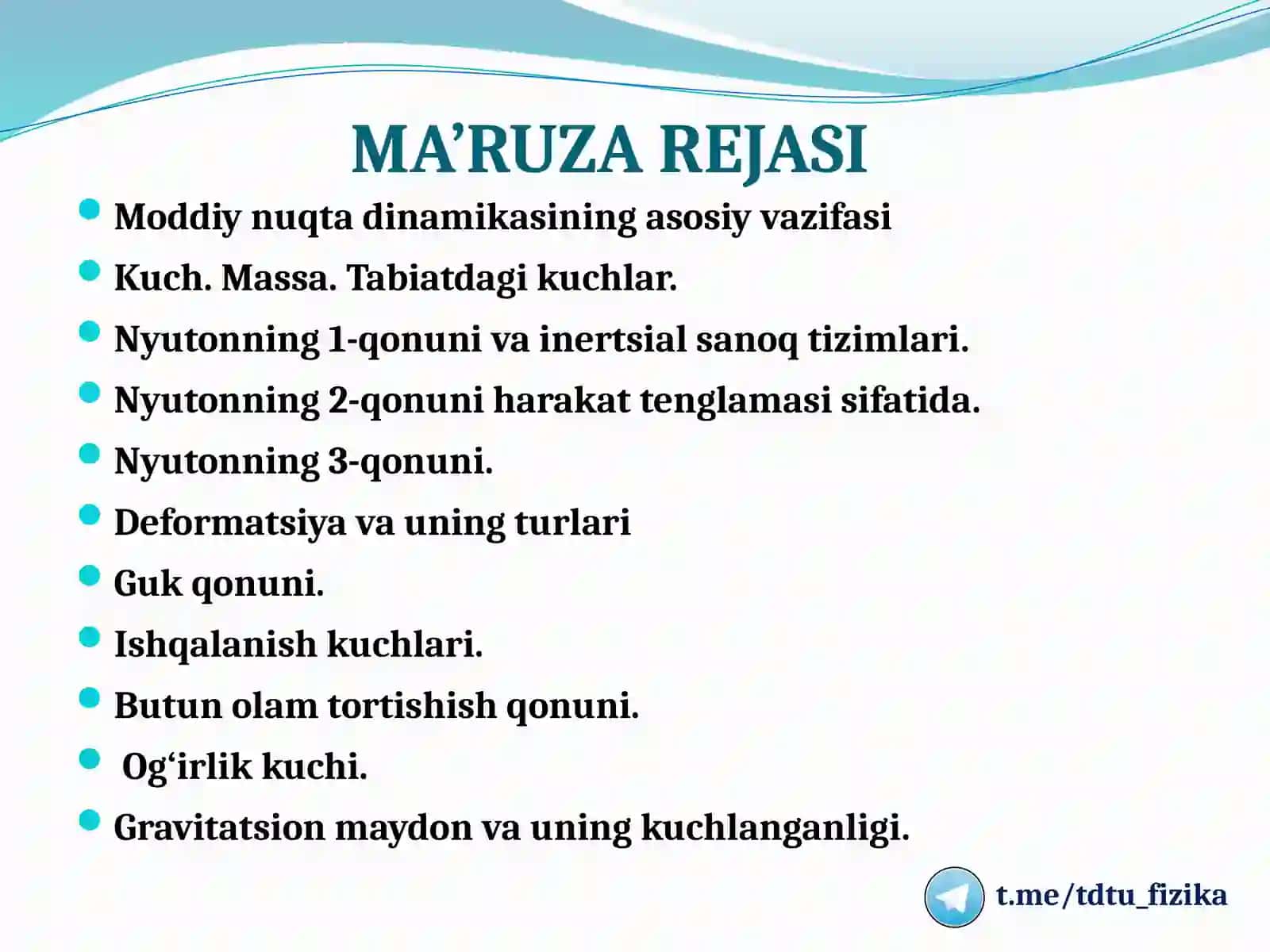 MODDIY NUQTA DINAMIKASI 2
