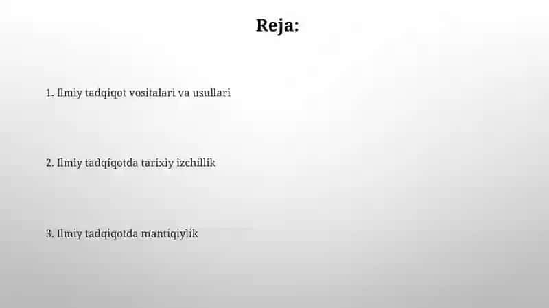 Ilmiy tadqiqot vositalari va usullari 2